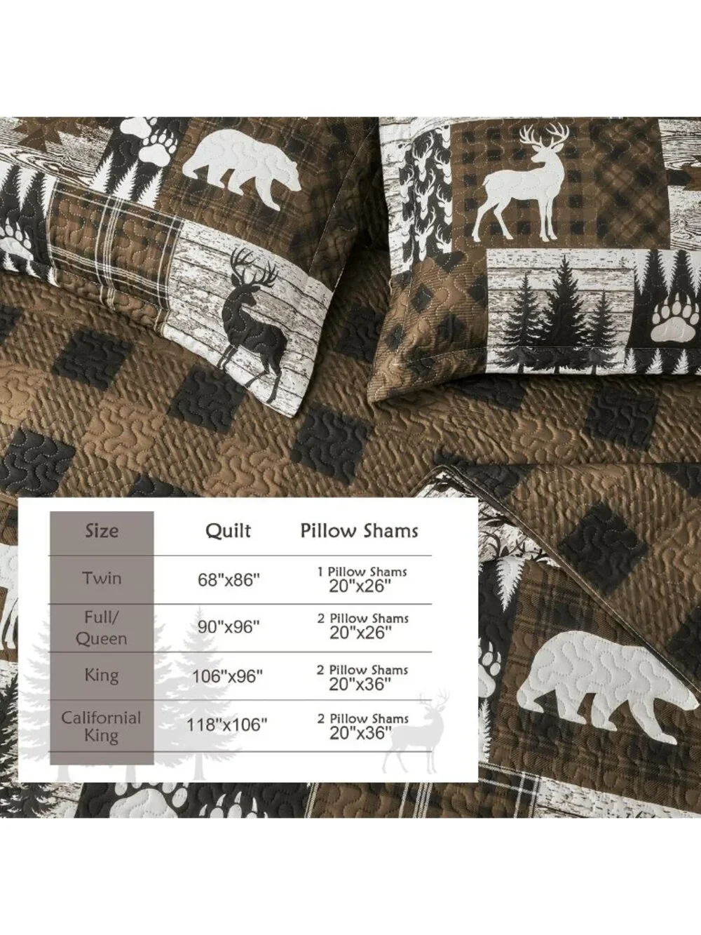 Cozy 3-Piece Farmhouse Quilt Set - Reversible Lightweight Bedspread & Shams